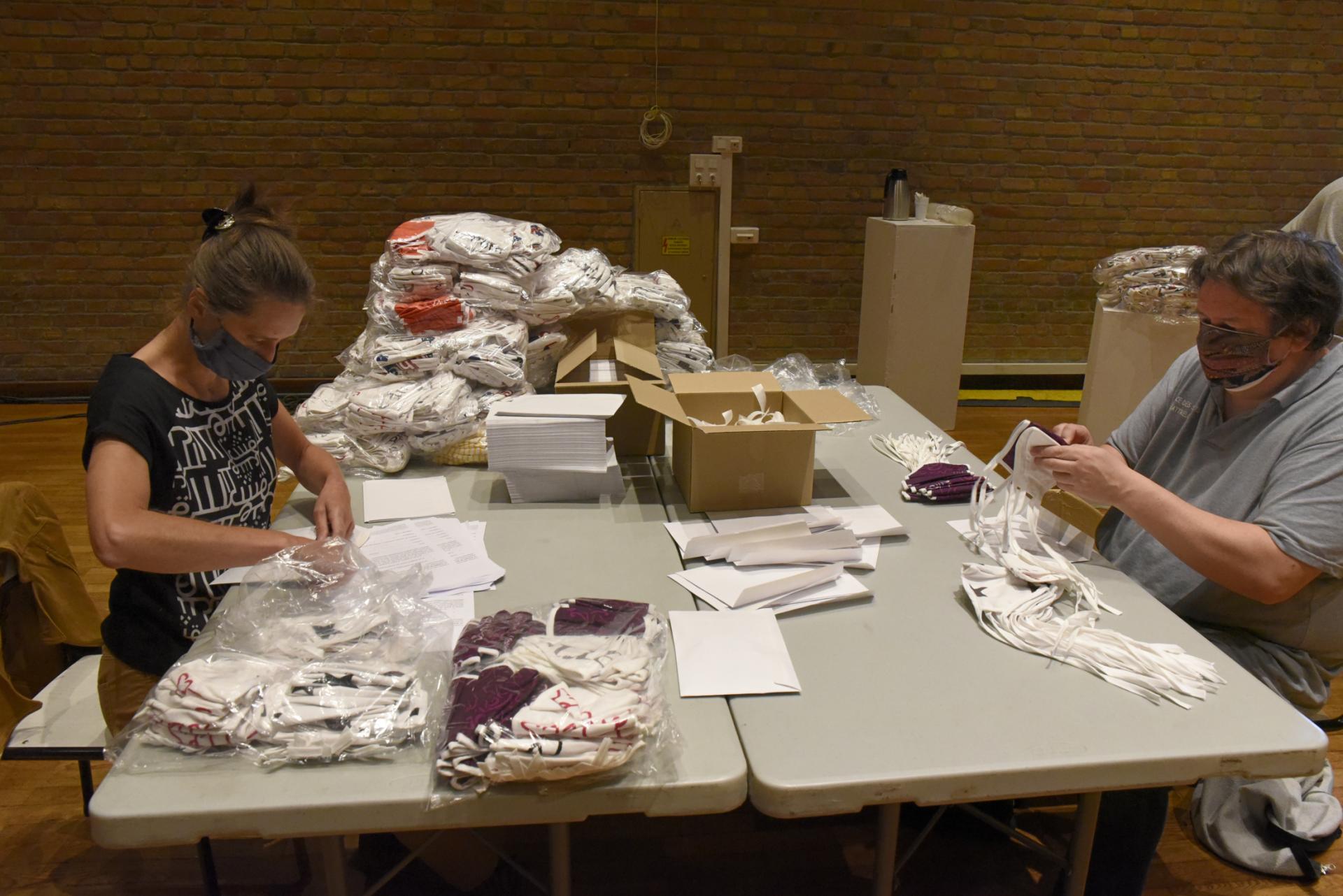 La mise sous pli des masques
