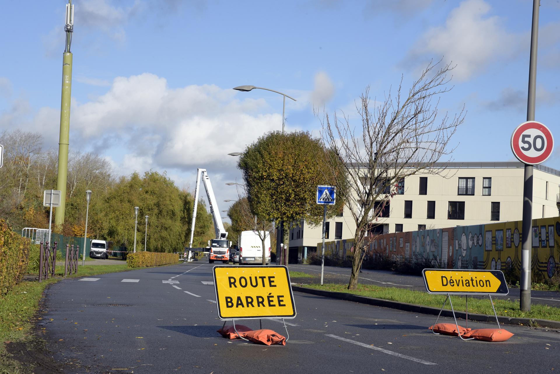 Fermeture du boulevard André-Cambray pour travaux sur les antennes relais