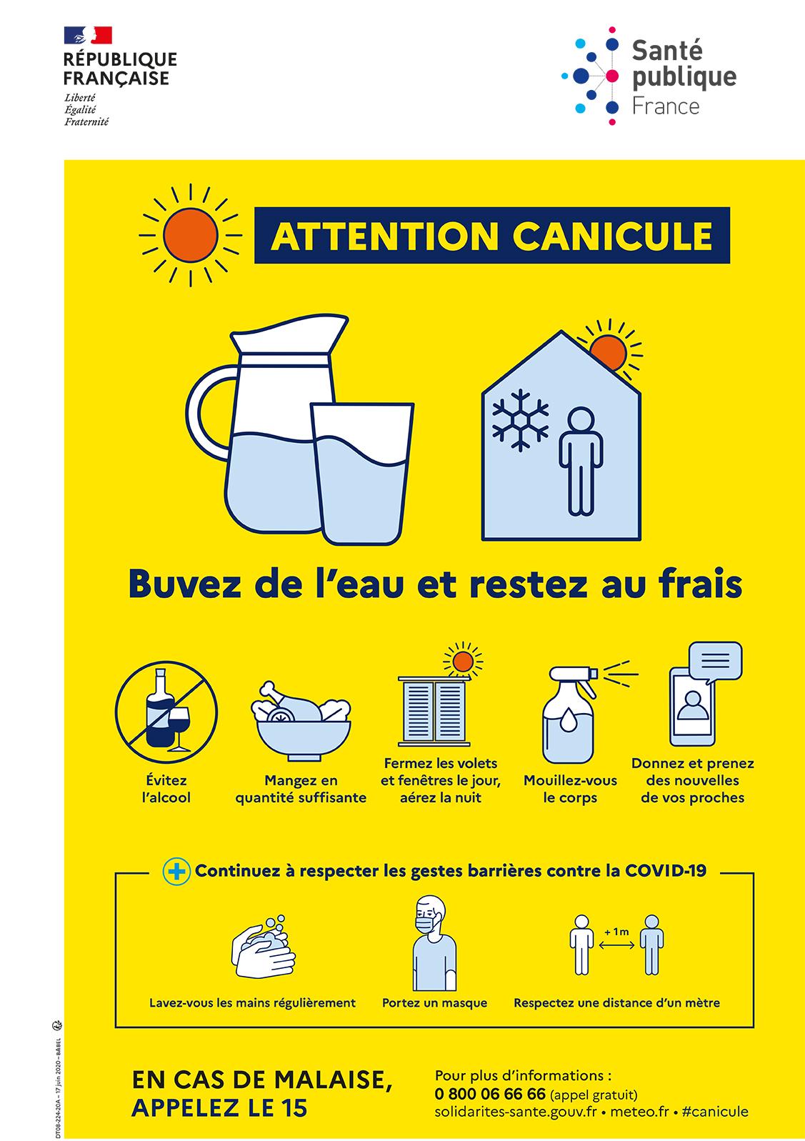 Plaquette Attention canicule